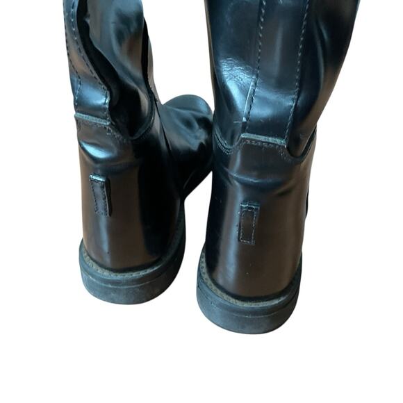 Vintage tall, black‎ leather riding boots - Picture 5 of 8